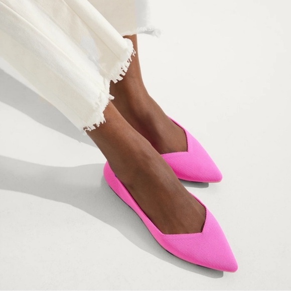 Rothy's Shoes - Rothy’s the Point Flats Dragonfruit Pink Size 7.5 Womens Washable